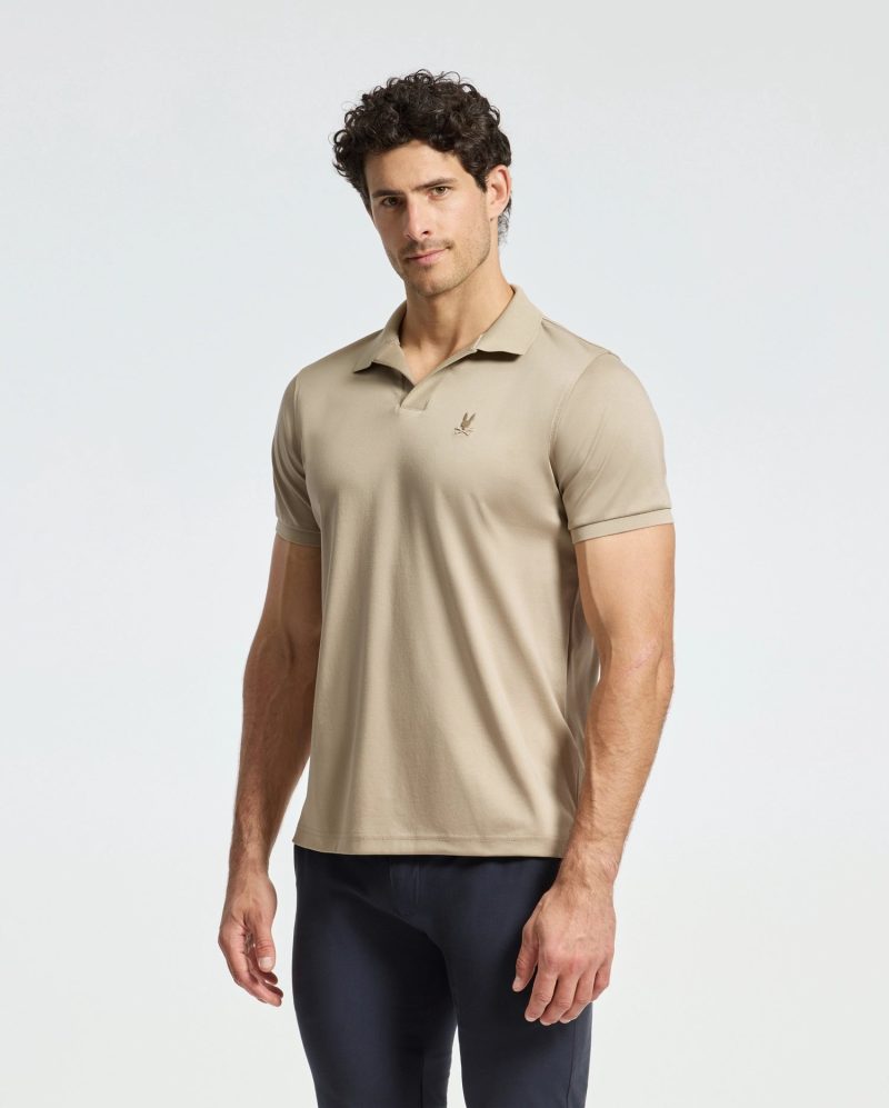 MENS BROADWAY PIMA INTERLOCK JOHNNY COLLAR POLO - B6K891D200 - Image 6