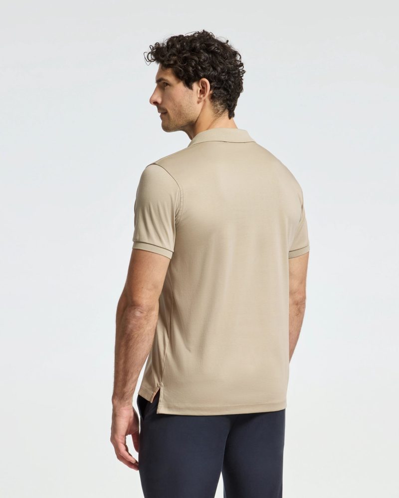 MENS BROADWAY PIMA INTERLOCK JOHNNY COLLAR POLO - B6K891D200 - Image 5
