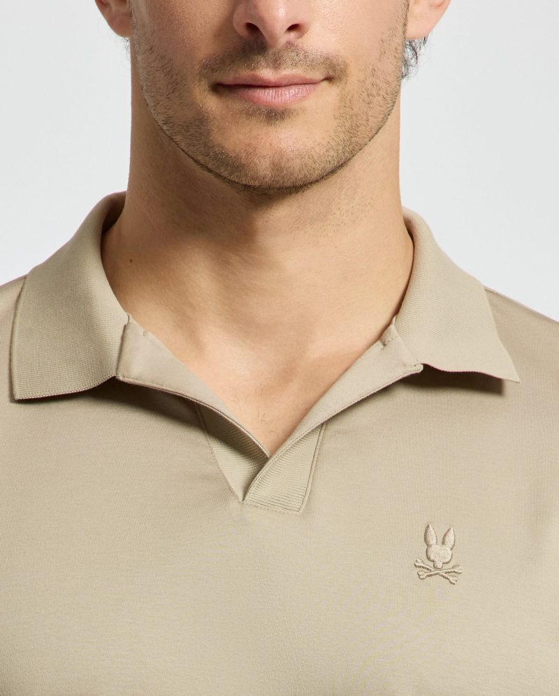 MENS BROADWAY PIMA INTERLOCK JOHNNY COLLAR POLO - B6K891D200 - Image 4