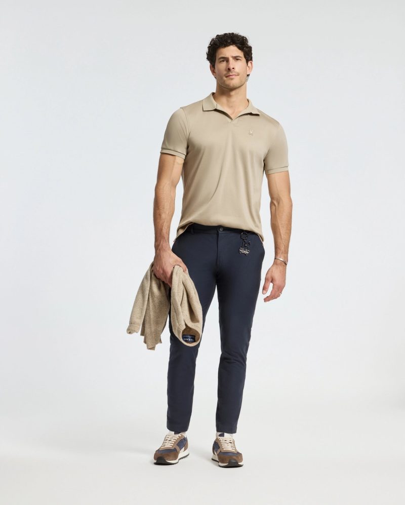 MENS BROADWAY PIMA INTERLOCK JOHNNY COLLAR POLO - B6K891D200 - Image 7