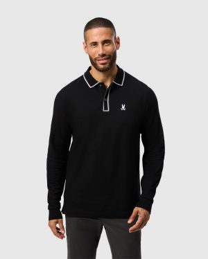 MENS KENT LONG SLEEVE PIQUE POLO - B6M935D200