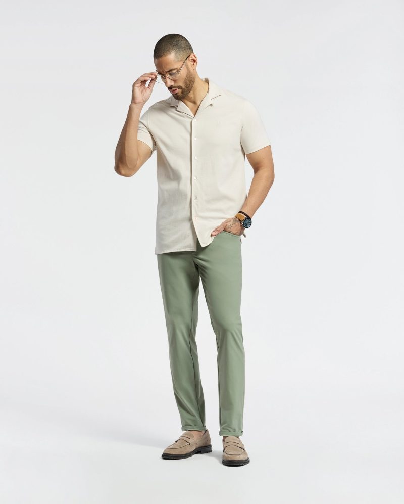 MENS BRYAN CAMP COLLAR SHORT SLEEVE SHIRT - B6Q581F200 - Image 6